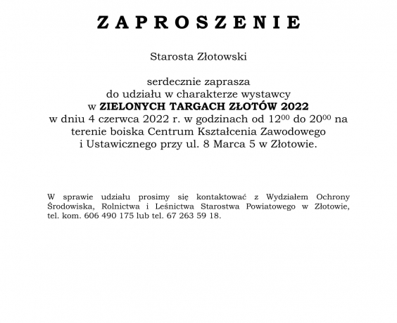 Zielone Targi 2022